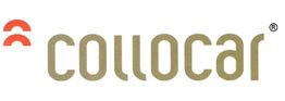 Logo von "collocar" in brauner Schrift mit zwei roten, halbkreisförmigen Symbolen links.