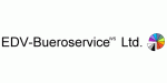Logo von EDV-Bueroservice Ltd. mit buntem Symbol rechts.