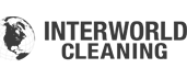 Company logo of Interworld Cleaning with a globe design on the left.