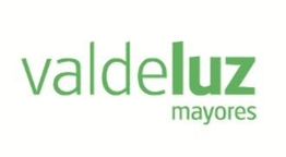Logo verde de "Valdeluz mayores" en fondo blanco.