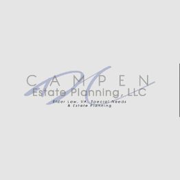 Logo for Campen Estate Planning, LLC with text in blue and gray tones.
