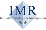 Logo mit der Aufschrift "IMR Industriemontage & Anlagenbau Roth" auf diagonaler Raute.
