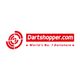"Dartshopper.com logo i rødt og hvidt med slogan: World's No. 1 Dartstore."