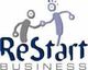 Gezeichnete Figuren geben sich die Hand über dem Schriftzug "ReStart BUSINESS".
