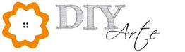 Logo: Flor naranja con botón y texto "DIY Arte".