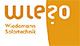 Logo mit orangefarbenem Hintergrund, Text "Wiedemann Solartechnik".