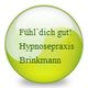 Grüner Kreis mit Text: "Fühl' dich gut! Hypnosepraxis Brinkmann".