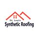 Logo of St. Louis Synthetic Roofing with red rooftops and text below.