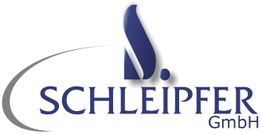 Logo der Schleipfer GmbH mit blauem S und grauem Bogen.