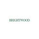 "BRIGHTWOOD" is written in green capital letters on a white background.