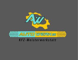 Logo von "Auto Werk81" mit Zahnrad, Reifenprofil und Text "KFZ-Meisterwerkstatt".