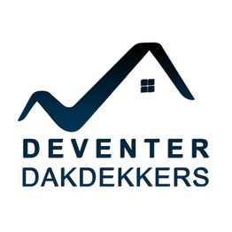 Logo van Deventer Dakdekkers met gestyleerd dak en klein raam.