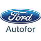 Logo de Ford y texto "Autofor" en un fondo blanco circular.