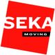 Red tilted square logo with white "SEKA" and black "MOVING".