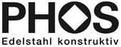 Logo mit Text: "PHOS Edelstahl konstruktiv".