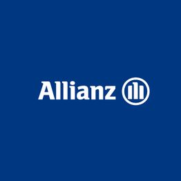 Blaues Logo mit weißem „Allianz“-Schriftzug und Symbol.