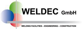 WELDEC GmbH Logo mit Schriftzug „Welding Facilities – Engineering – Construction“.
