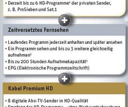 Digitaler HD Kabelanschluss Premium