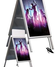 Kundenstopper Classic LED - 32 mm Klapprahmenprofil
