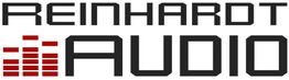Logo mit Text "REINHARDT AUDIO" und roten Balken in Form eines Equalizers.