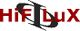 Logo mit dem Schriftzug "HiFLuX" in Rot und schwarzen grafischen Elementen.