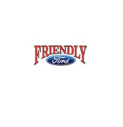 Friendly Ford logo with red "Friendly" text and blue oval Ford emblem below.