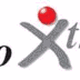 Logo mit Text "Go Xtra", bei dem das "X" durch eine Figur mit rotem Punkt gestaltet ist.