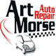 Text "Art Morse Auto Repair" with a drawing of a car and racing stripes.