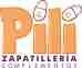 Logo de "Pili Zapatillería" con letras naranjas y dibujo de zapatillas arriba.