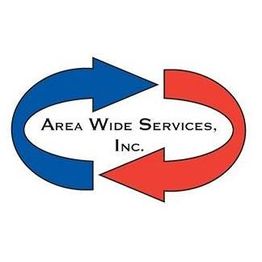 Blue and red arrows surrounding "Area Wide Services, Inc." text.