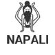 Logo mit meditierender Figur im Lotussitz, stilisiert, darüber der Text "NAPALI".