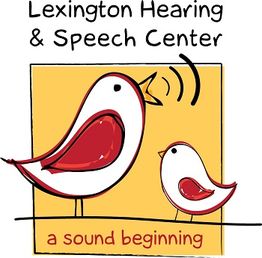 Two birds with text: "Lexington Hearing & Speech Center - a sound beginning."