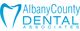 Logo of Albany County Dental Associates with a blue tooth graphic.
