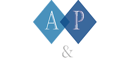 Logo with blue shields and letters "A", "&", "P".