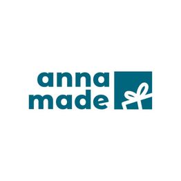 Logo mit Text "annamade" und einem stilisierten Geschenk auf weißem Hintergrund.