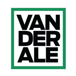 Texto "Van Der Ale" em preto, dentro de um quadrado verde. Fundo branco.