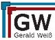 Logo mit den Buchstaben "GW" und dem Namen "Gerald Weiß" in Blau und Rot umrahmt.