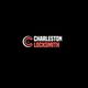 Charleston Locksmith logo with red and white text on a black background.