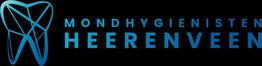 Logo van Mondhygiënisten Heerenveen met een gestileerde tand in blauwe tinten.