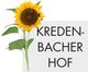 Sonnenblume neben dem Text "Kredenbacher Hof".