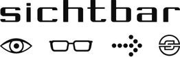 Text "sichtbar" mit Symbolen: Auge, Brille, Pfeil, Kreis.