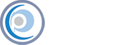 Logo con forme circolari concentriche blu e bianche su sfondo trasparente.