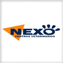 Logo de "Nexo Centros Veterinarios" con una pata de animal al lado de la letra "O".