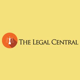 Logo of The Legal Central with scales of justice icon on a yellow background.
