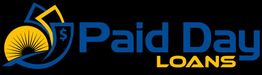 Logo with "Paid Day Loans" text and a dollar sign symbol over a sunrise.