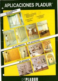 Folleto de aplicaciones del Pladur en construcción, aislamiento, decoración y reformas.