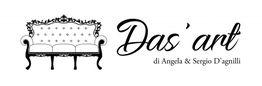 Logo con divano elegante e testo "Das' art di Angela & Sergio D'agnilli".
