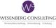 Logo von Wesenberg Consulting, lila Kreis mit "W³", Text: Personalbeschaffung, Entwicklung, Schulung.