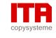 Rotes ITA-Logo über dem Wort "copysysteme" in Schwarz.