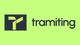 Logotipo con la palabra "tramiting" en negro sobre fondo verde claro.